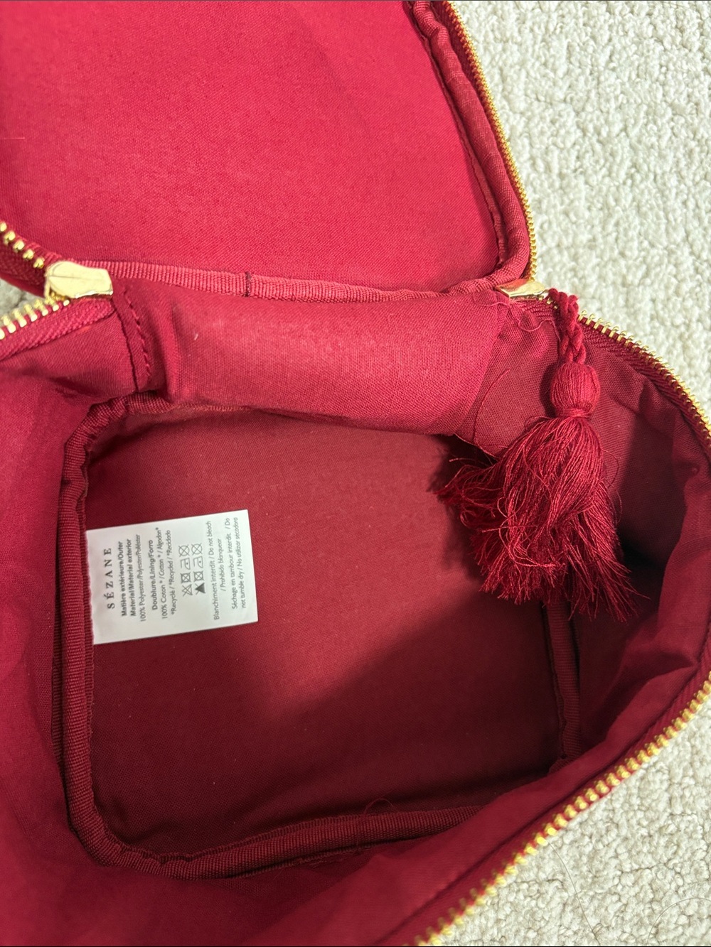 Sezane - Red Velvet Vanity Bag - Picture 2 of 2